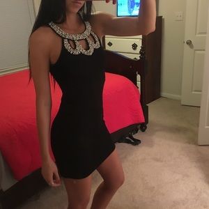 Black mini dress